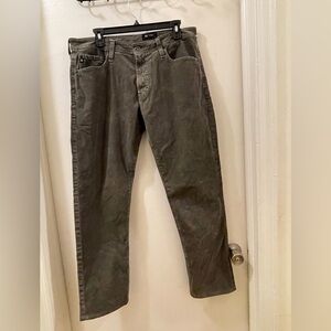 AG Tellis Modern Slim Corduroy Pants Gray Size 35
